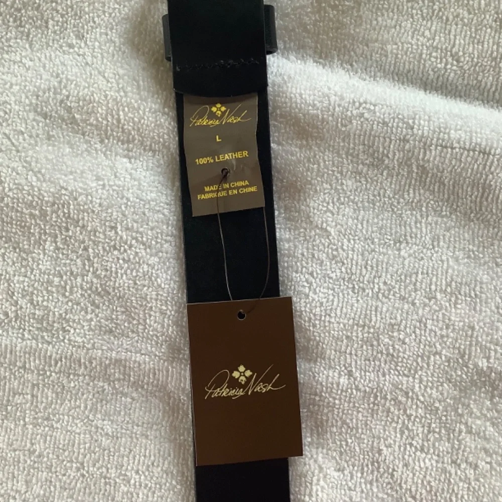 Patricia Nash Leather Morely Horse Buckle Belt Black SZ Large - Picture 7 of 8